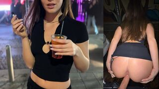 Keményen megbasztam egy olasz macát a kocsi mögött a klub előtt